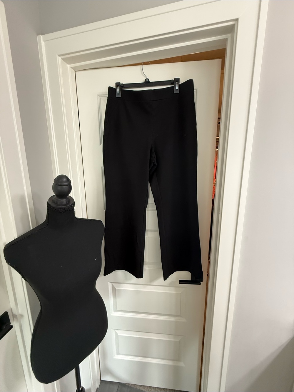 Michael Kors Black Wide-Leg Stretch Pants